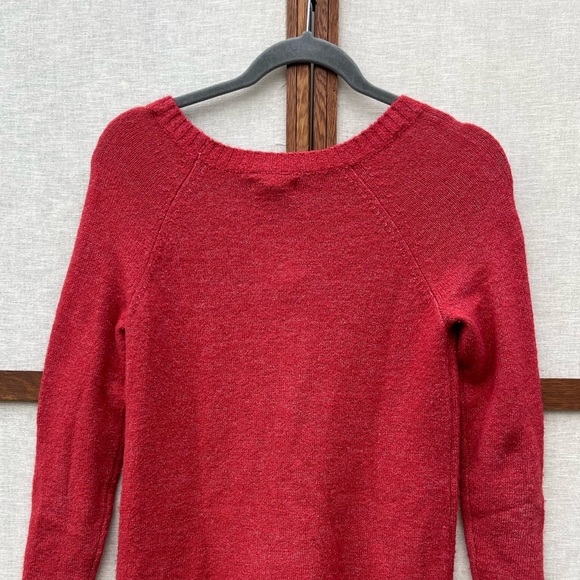 LC Lauren Conrad Sequin Penguin Shimmer Red Winter Tunic Sweater - XS - Picture 7 of 10